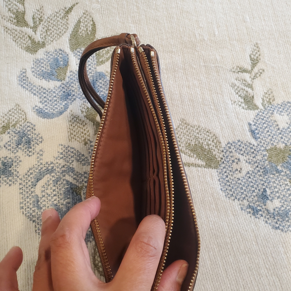 Coach Brown Signature Wristlet - Picture 7 of 8